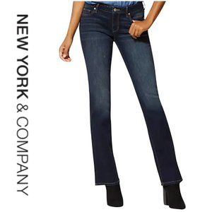 Womens Ny&c Low Rise Boot Cut Curvy Jeans Size 14